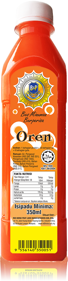B&P Bes Minuman Berperisa Oren 350ml