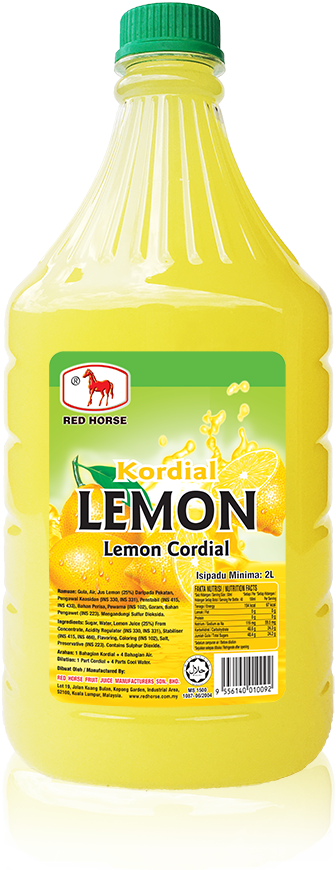 Red Horse Lemon Cordial 2L