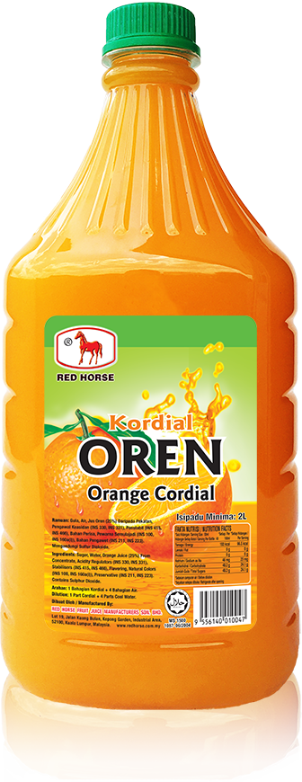 Red Horse Orange Cordial 2L